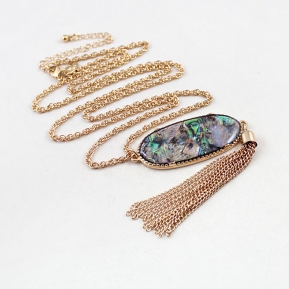 Jewelry - New! Abalone Tassel Necklace